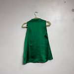 Sincerely Jules  Green Satin Button Down Sleeveless Blouse Sz M Photo 7