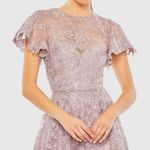 Mac Duggal 50665 Womens Embroidered High Neck Cap Sleeve A Line Gown Photo 3