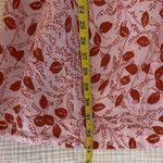 Free People  Pink and Orange Leaf Print Mini Dress Photo 13
