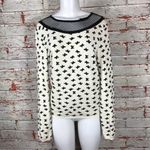 Red Valentino Sweater Size XL Bow Black Lace Trim Photo 1