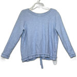 Olivia Warren Light Blue Sweater Short Fringe Trim Size XL Boho Chic Photo 0