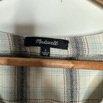 Madewell  Celestial Blue Flannel Button-Front Midi Dress Size 6 Photo 8