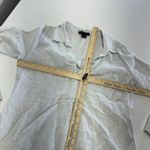 Sanctuary Shirt Womens Small White Blue Striped Linen Blend Button Pullover Top Photo 4