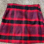 Abercrombie & Fitch Red Plaid Skirt Photo 2
