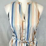 A New Day Pastel striped button down cotton shirt dress size XS Photo 4