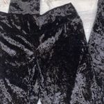 No Comment Black crushed velvet leggings Photo 2