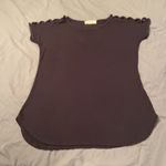 No Comment  Black Short Cut Out Sleeve Top Photo 2