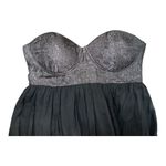 One Teaspoon Silver and Black Nickels & Dimes Strapless Babydoll Mini Dress NWT Photo 5