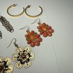 Dangle Drop, Hoop Mix Pierced Earrings Lot Of 5 Costume Jewelry Photo 7