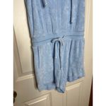 Love & Sports Baby Blue Terry Cloth Romper V‎ Neck Hoodie XS Photo 4