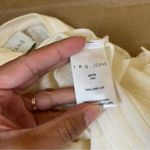 IRO  Jeans Cream Distressed Birtie Linen Destroyed Tee Photo 7