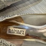 Badgley Mischka  Rhinestone Pointed Toe Flats Champagne Bridal Evening Shoes 8 Photo 6