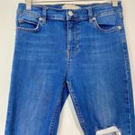 Free People Women's Distressed Ankle High Rise Jeans Medium Blue Wash 25R EUC Photo 1