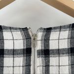 HYFVE Dress Plaid Flannel Shift Pockets V-Neck Black & White Zipper Size Large Photo 7