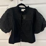 Anthropologie Black Maeve  Top Puff Sleeve Photo 0