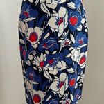 Ann Taylor Red/White/Blue Cotton Floral Pencil Skirt sz 2 Photo 0