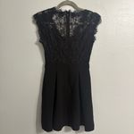 BCBGeneration BCBG Generation Black Lace Cap Sleeve Cocktail Dress Lined Pleated Skirt Size 0 Photo 1