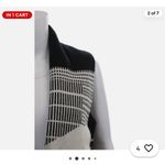 Sioni Black and White Striped Long Sweater Vest | Women’s Size Large Photo 8