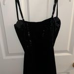 Princess Polly  Black Velour Mini Dress Photo 3