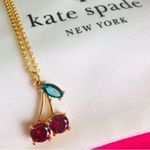 Kate Spade NWT New  NY Ma Cherie Cherry Mini Crystal Pendant Necklace Photo 2