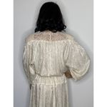 American Vintage Vintage E.D. Michaels Cream Jacquard Prairie Dress Crochet Lace 80s USA medium Photo 7