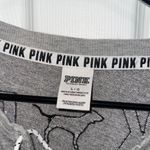 PINK - Victoria's Secret Pink Gray and Purple Lace-Up Sweatshirt Photo 3