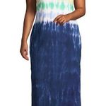 Lands End Womens Rainbow Tie Dye Cotton Jersey Swim Cover SIZE M Medium Pride Blue Photo 0