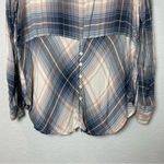 Lucky Brand Plaid Button-Up Shirt in Blue and Pink Size L Photo 9