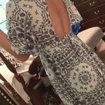 American Threads Blue & white floral romper dress Photo 1