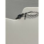 None Layered Beaded Gemstone Statement Necklace Turquoise Color Beads Blue Gunmetal Photo 8