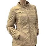 Red Valentino  V Logo Beige Zip Up Puffer Coat Jacket. Photo 0