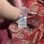 Victoria's Secret Y2K Red Paisley Slip Dress Sleep Gown Lace Size M Photo 8