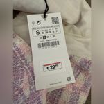 ZARA NEW!  Small Top Bustier Corset Crop Top Tweed Plaid Pink Purple Photo 7