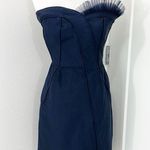 Marc by Marc Jacobs XS Navy Blue Kitty Silk Strapless Tulle Mini Dress Photo 0
