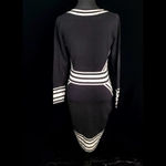H&M  Black & White Striped Pattern Knit Dress Photo 1