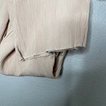 ZARA cream colored gauze crinkle straight leg pants size medium Photo 4