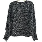 EXPRESS  Women's Long Sleeve Geometric Blouse Multicolor Size S Photo 8