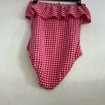 J.Crew Red Gingham Women's One Piece Swimsuit Photo 3