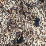 Zimmermann  Brown and Cream Long Sleeve Midi Dress Size 0 Photo 6