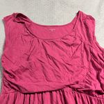 Garnet Hill Pink Cotton Blend Ruched Sleeveless Dress Size 10 EUC Photo 2