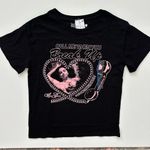 Selena Gomez  Black Tee with Pink Graphic Size L Photo 1