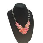 Artisan Vintage Sterling Silver Pink Magnesite Statement Collar Necklace Toggle Clasp Photo 10