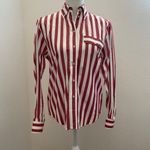 Liz Claiborne  100% Cotton Button Down Striped Shirt-Vintage Photo 1