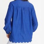 Old Navy New Floral Eyelet Scalloped Hem Embroidered Dot Top Photo 2