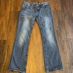 Miss Me  Women's Blue Boot Cut Jeans with Gold Embroidery Photo 3