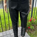 Banana Republic faux leather front black pants. Sz 6 Photo 2