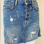 We The Free  by Free People | Distressed Ripped Jean Denim Skirt | Size 24 Photo 0