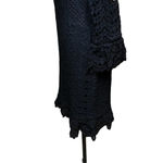 Whistles Black Crochet Bell Sleeve Sheath Black Size US 8 Photo 6