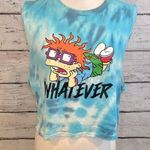 Nickelodeon Tank Top Rugrats Chuckie Finster Cropped "Whatever" Tie Dye-Medium Photo 0