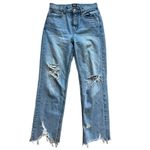 BDG Womens Urban Outfitters  Distressed Raw Hem Light Rinse Cowboy Jeans - Sz 26 Photo 1